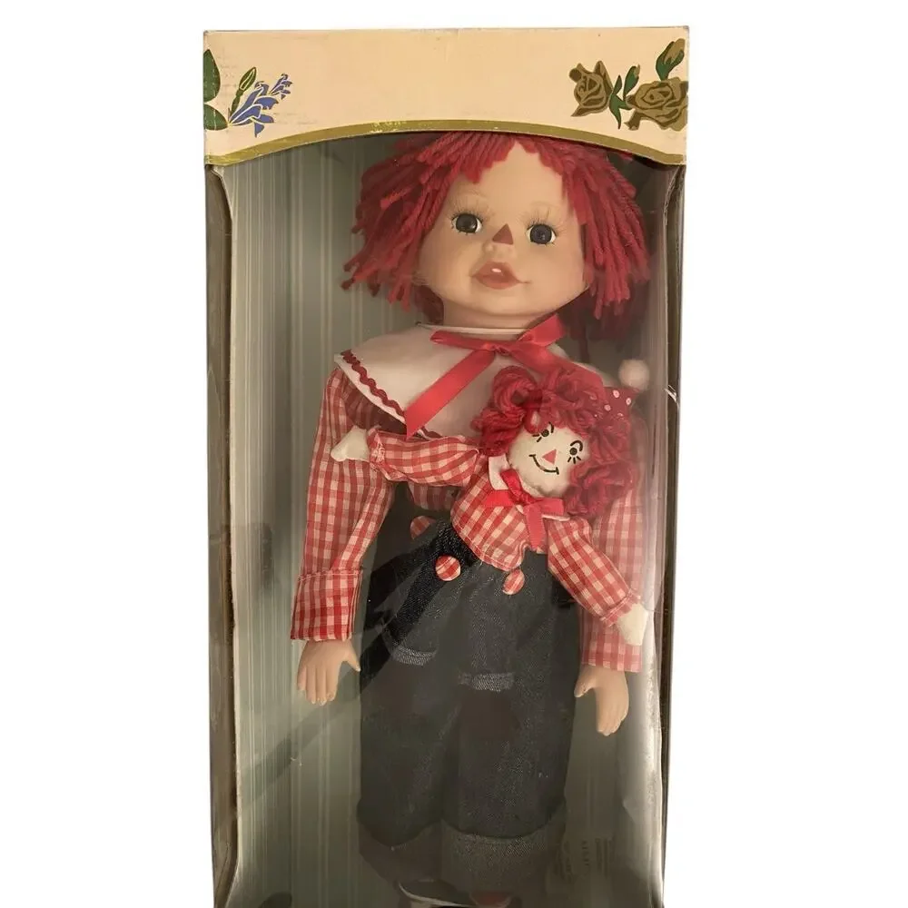 Raggedy Andy Collectible Porcelain Doll Kingstate The Doll Crafter Vintage NRFB